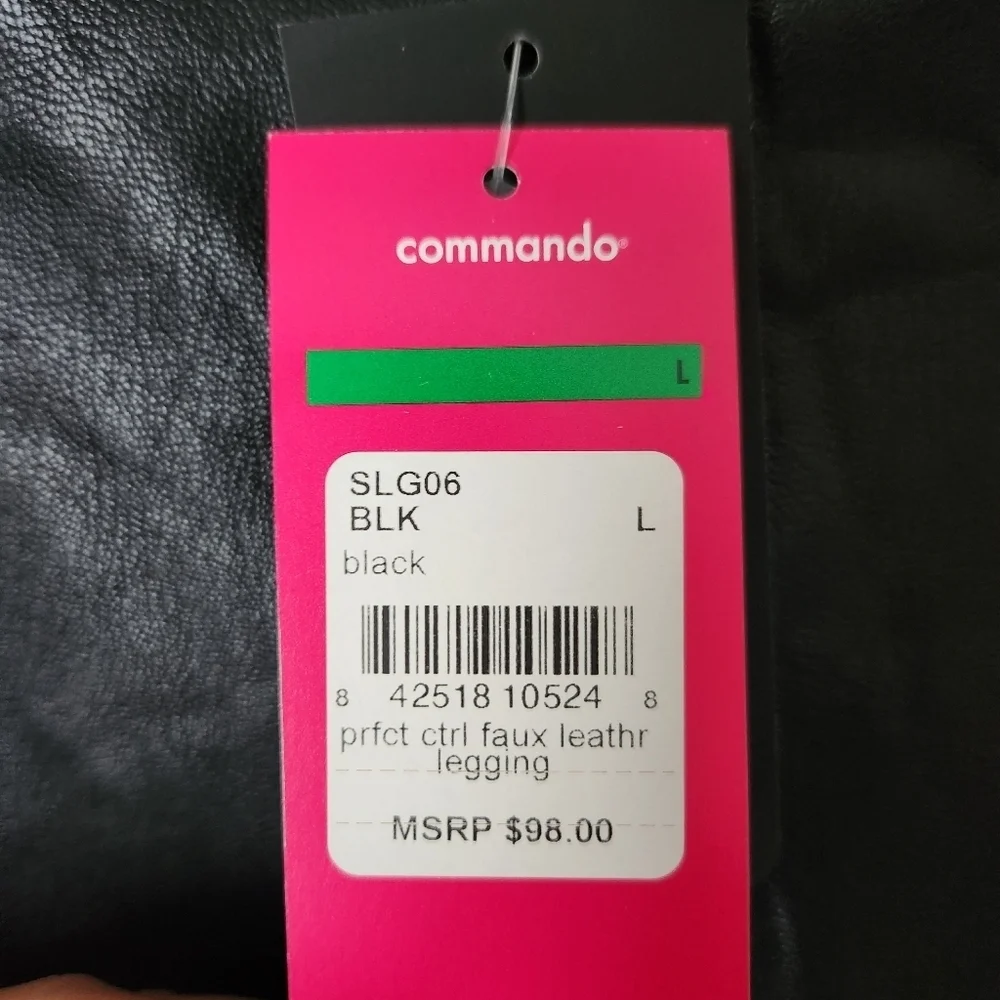 NWT Commando | Perfect Control Faux Leather Legging in Black - Size L